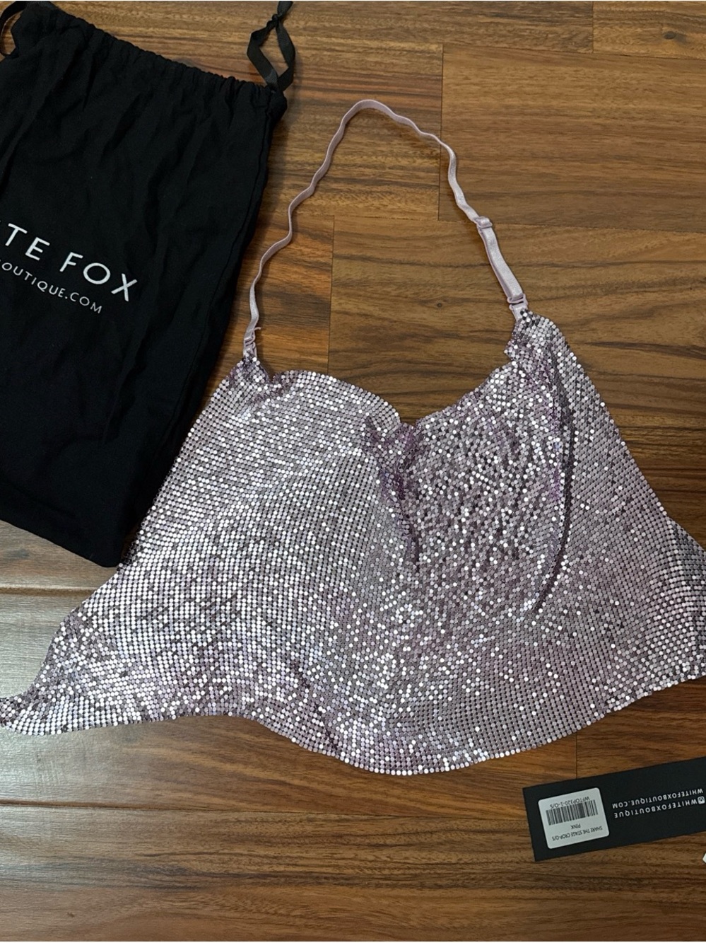 White Fox Boutique Lavender Sequin Cami